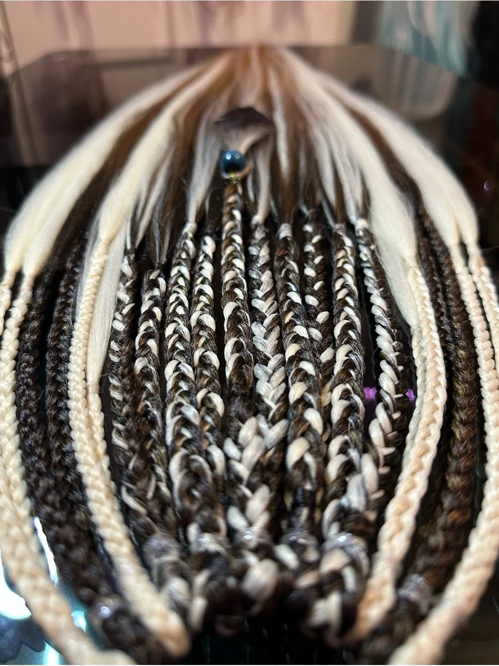 Two-Tone Braided Clip-In Hair Extensions - Blonde & Brown